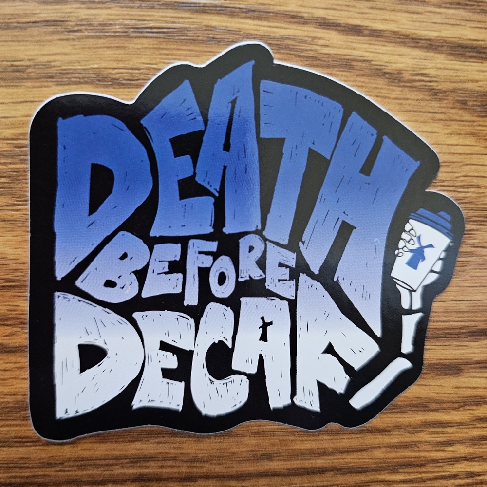 Dutch Bros Blue and White Graphic Sticker